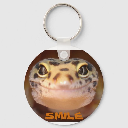 Leopard Gecko Smile Sleutelhanger (Voorkant)