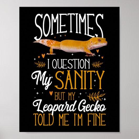 Leopard Gecko soms vraag ik mijn gezondheid Poster (Voorkant)