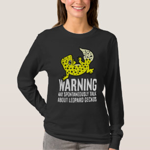 Leopard Gecko spreekt spontaan over leopard T-shirt