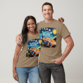Leopard Gecko Starry Night Van Gogh Gifts for Men  T-shirt (Unisex)