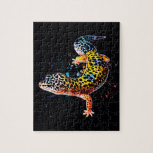 Leopard Gecko Waterverf Reptile Jigzaag Puzzle Legpuzzel