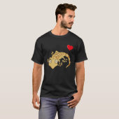 Leopard Gecko With Heart Balloon Valentines Day Lo T-shirt (Voorkant volledig)
