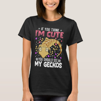 Leopard Geckos Heart Valentine's Day Animal For Wo T-shirt