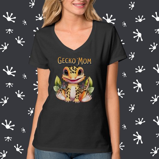 Leopard gekko mam reptiel liefhebbers t-shirt