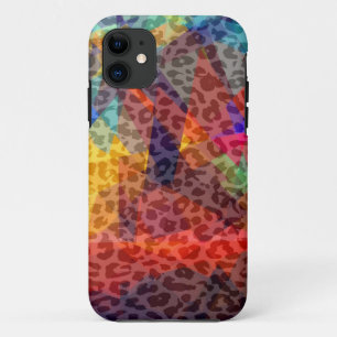 Leopard Geometric Pattern Abstracte mozaïekkunst Case-Mate iPhone Case