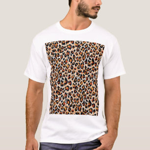 Leopard Geometrisch: Illustratie met patronen T-shirt