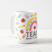 Leopard Gift for Teacher Teach Love Inspire Mok (Voorkant links)