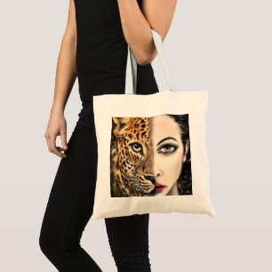 Leopard Girl - Emotion Canvas tas - Schilderen