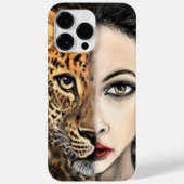 Leopard Girl Face Case-Mate iPhone Case (Achterkant)