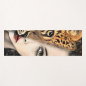 Leopard Girl Face Fantasy Yoga Mat Painting (Voorkant (horizontaal))