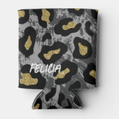 Leopard Glam Blikjeskoeler (Voorkant)