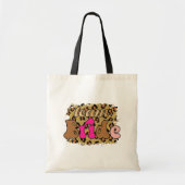 Leopard Glam Team Bruid Afscheid Als Meisje Tote Bag (Voorkant)