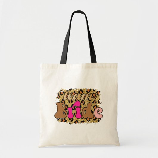Leopard Glam Team Bruid Afscheid Van Meisjes Tote Bag (Voorkant)