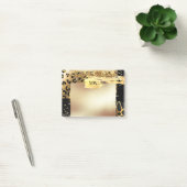 Leopard glazen goudglitter dierprintmonogram post-it® notes (Kantoor)