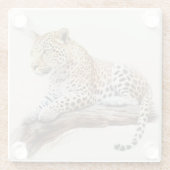 Leopard Glazen Onderzetter (Achterkant)