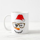 Leopard Gles Santa Claus Snowman Face Christmas Co Koffiemok (Links)