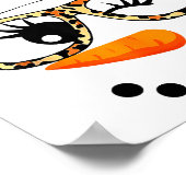 Leopard Gles Santa Claus Snowman Face Christmas Co Poster (Hoek)
