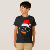 Leopard Gles Santa Claus Snowman Face Christmas Co T-shirt (Voorkant volledig)