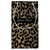 Leopard Glitter Print | Gift Bag Klein Cadeauzakje (Achterkant)