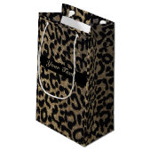 Leopard Glitter Print | Gift Bag Klein Cadeauzakje (Achterkant Gekanteld)