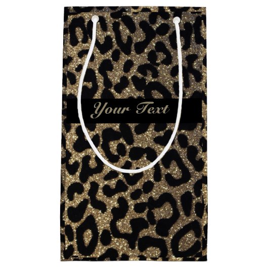 Leopard Glitter Print | Gift Bag Klein Cadeauzakje (Voorkant)