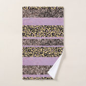 Leopard Glitter Stripes Glam 1 Bad Handdoek (Handdoek)