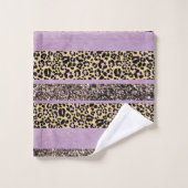 Leopard Glitter Stripes Glam 1 Bad Handdoek (Wasdoekje)