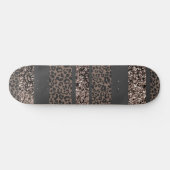 Leopard Glitter Stripes Glam 6 Persoonlijk Skateboard (Horizontaal)
