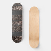 Leopard Glitter Stripes Glam 6 Persoonlijk Skateboard (Voorkant)