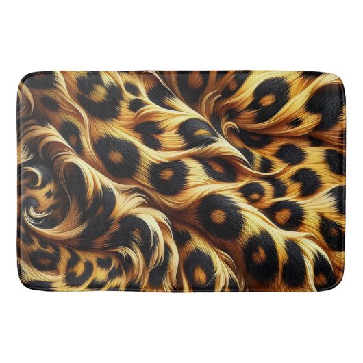 Leopard Glow: Omarm Exotisch Comfort Badmat (Voorkant)