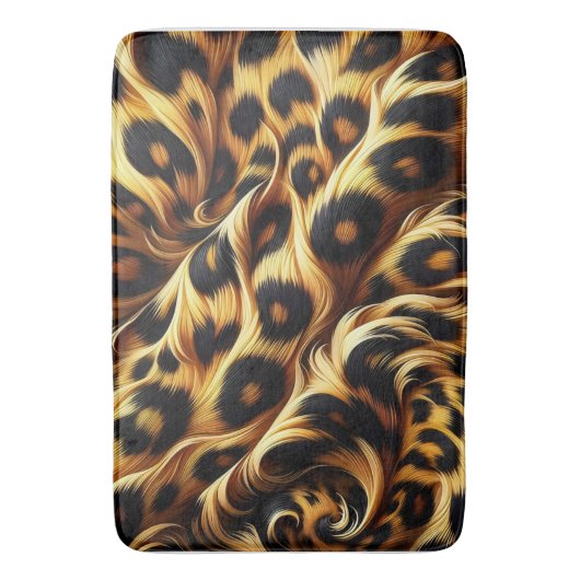 Leopard Glow: Omarm Exotisch Comfort Badmat (Voorkant Verticaal)
