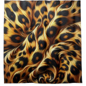 Leopard Glow: Omarm Exotisch Comfort Douchegordijn (Voorkant)
