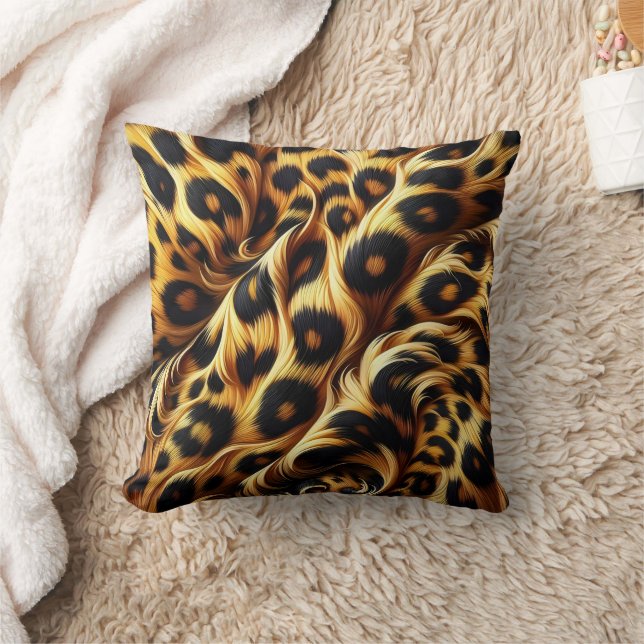 Leopard Glow: Omarm Exotisch Comfort Kussen (Deken)