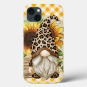 Leopard Gnome-zonnebloemen Case-Mate iPhone Case (Achterkant)