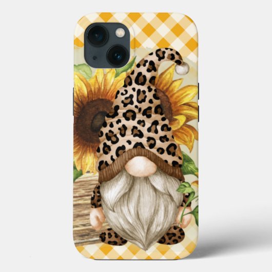 Leopard Gnome-zonnebloemen Case-Mate iPhone Case (Achterkant)