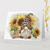 Leopard Gnome-zonnebloemen Kaart (Gele Bloem)