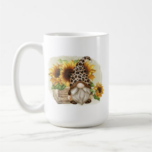 Leopard Gnome-zonnebloemen Koffiemok