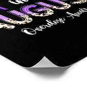 Leopard Go Paars in augustus Overdosering Bewustma Poster (Hoek)