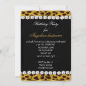 Leopard Gold Black Glamor Night Glitter Shoes Kaart (Achterkant)