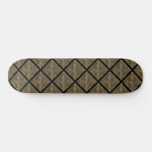 LEOPARD GOLD BLACK GRID Skateboard Deck (Horizontaal)