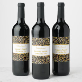 LEOPARD GOLD CUSTOM 2 WINE ETIKET