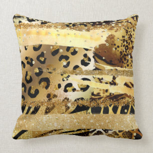 Leopard gold glitter Wilde Dierenketti Kussen