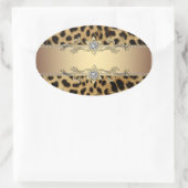 Leopard Gold Jewel Envelope Seal Sticker (Tas)