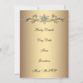 Leopard Gold Vrouwen 50ste Verjaardagsfeest Kaart (Achterkant)