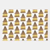 Leopard Golden Kerstmis Pattern Inpakpapier Vel (Voorkant 2)