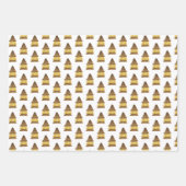 Leopard Golden Kerstmis Pattern Inpakpapier Vel (Voorkant)