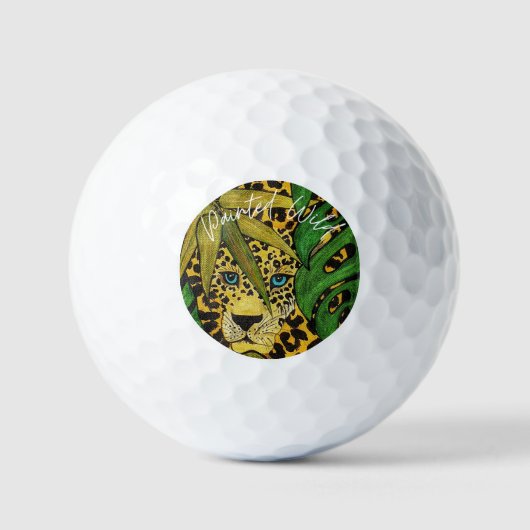 Leopard Golf Balls Golfballen (Voorkant)