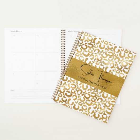 Leopard goud gouden nieuwjaar planner (Display)