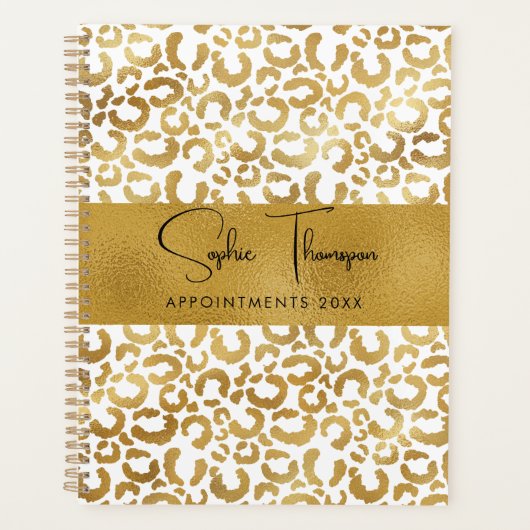 Leopard goud gouden nieuwjaar planner (Voorkant)