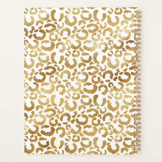 Leopard goud gouden nieuwjaar planner (Achterkant)